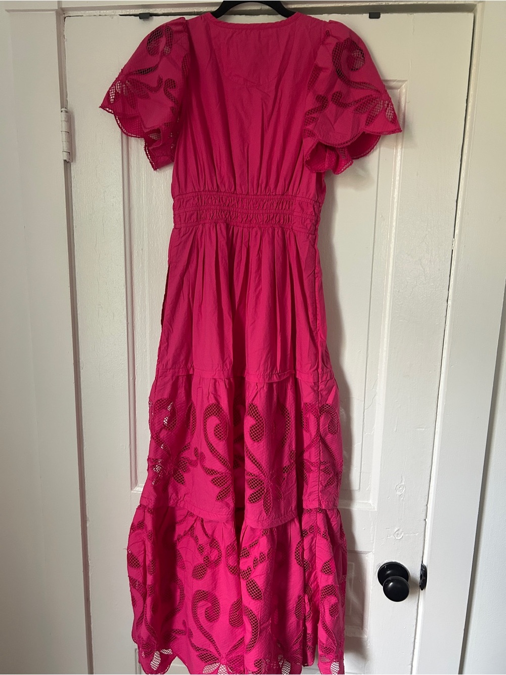 The Somerset Maxi Dress: Cutwork Edition Pink Size S - Picture 7 of 8